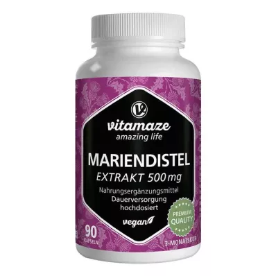 MARIENDISTEL 500 mg εκχύλισμα υψηλής δόσης vegan κάψουλες, 90 τεμάχια