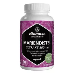 MARIENDISTEL 500 mg εκχύλισμα υψηλής δόσης vegan κάψουλες, 90 τεμάχια