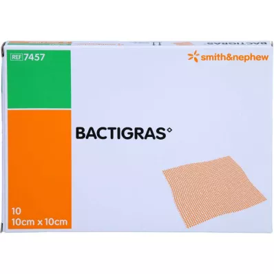 BACTIGRAS Αντισηπτική γάζα παραφίνης 10x10 cm, 10 τεμ