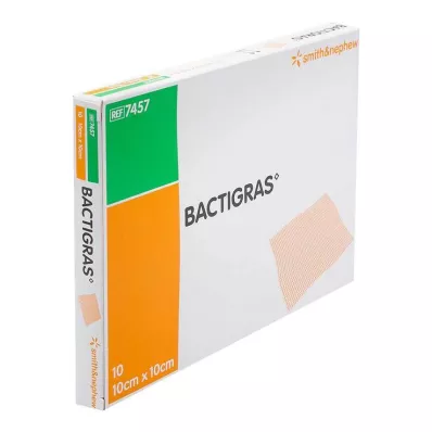 Bactigras αντισηπτική γάζα παραφίνης 10x10 cm, 10 τμχ
