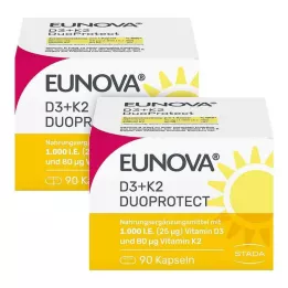 EUNOVA DuoProtect D3+K2 1.000 I.U./80 μg Kps.Kombi, 2X90 τεμ