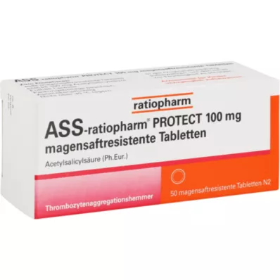 ASS-ratiopharm PROTECT 100 mg δισκία με εντερική επικάλυψη, 50 τεμάχια