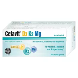 CEFAVIT D3 K2 Mg 4.000 I.U. σκληρές κάψουλες, 100 τεμάχια