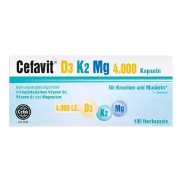CEFAVIT D3 K2 Mg 4.000 I.U. σκληρές κάψουλες, 100 τεμάχια