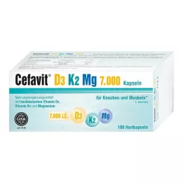 CEFAVIT D3 K2 Mg 7.000 I.U. σκληρές κάψουλες, 100 τεμάχια