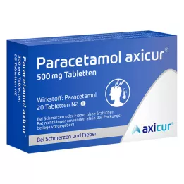 PARACETAMOL axicur 500 mg δισκία, 20 τεμάχια