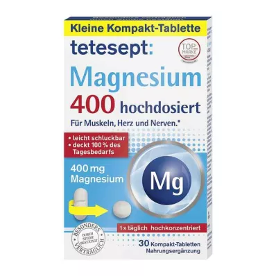Tetesept Magnesium 400 δισκία υψηλής δόσης, 30 τεμ