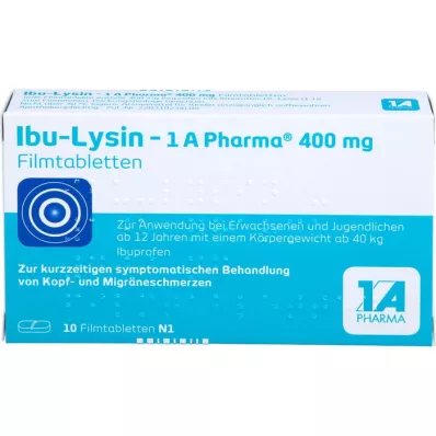 IBU-LYSIN 1A Pharma 400 mg επικαλυμμένα με λεπτό υμένιο δισκία, 10 τεμάχια