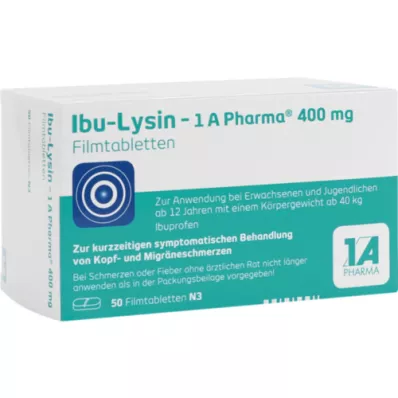 IBU-LYSIN 1A Pharma 400 mg επικαλυμμένα με λεπτό υμένιο δισκία, 50 τεμάχια