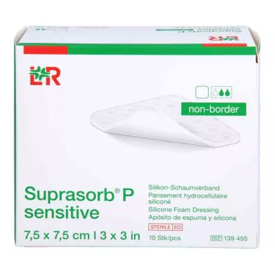 Suprasorb P sensitive PU-αφρός μη βόριο 7,5x7,5, 10 τεμ