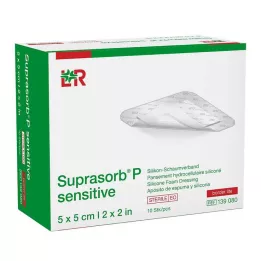 SUPRASORB Π ευαίσθητο PU-Αφρός v.bor.lite 5x5cm, 10 τεμ