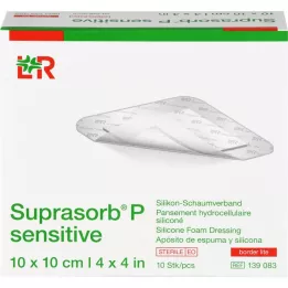 SUPRASORB P sensitive PU-Foam v.bor.lite 10x10cm, 10 τεμ