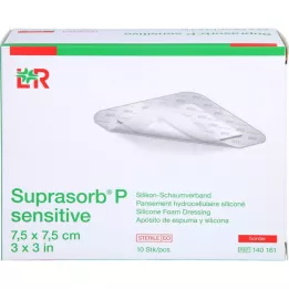 SUPRASORB Π ευαίσθητο PU-Αφρώδες πλαίσιο 7.5x7.5cm, 10 τεμ