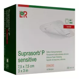 SUPRASORB Π ευαίσθητο PU-Αφρώδες πλαίσιο 7.5x7.5cm, 10 τεμ