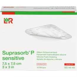 SUPRASORB P sensitive PU-Foam v.bor.lite 7.5x7.5, 10 τμχ
