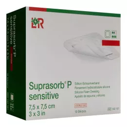 SUPRASORB P sensitive PU-Foam v.bor.lite 7.5x7.5, 10 τμχ
