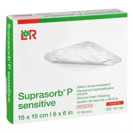 SUPRASORB Π ευαίσθητο PU-Αφρός v.bor.lite 15x15cm, 10 τεμ