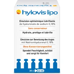 HYLOVIS lipo οφθαλμικές σταγόνες μιας δόσης με πιπέτες, 30X0.4 ml