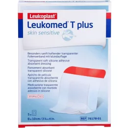LEUKOMED T plus skin sensitive αποστειρωμένο 8x10 cm, 5 τεμάχια
