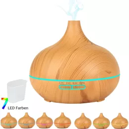 AROMA DIFFUSER Ξύλινο σχέδιο με LED, 1 τεμάχιο