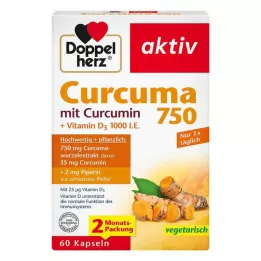 DOPPELHERZ Curcuma 750 κάψουλες, 60 κάψουλες