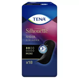 TENA SILHOUETTE Ενθέματα mini noir, 18 τμχ