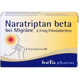 NARATRIPTAN beta για ημικρανία 2,5 mg επικαλυμμένα με λεπτό υμένιο δισκία, 2 τεμάχια