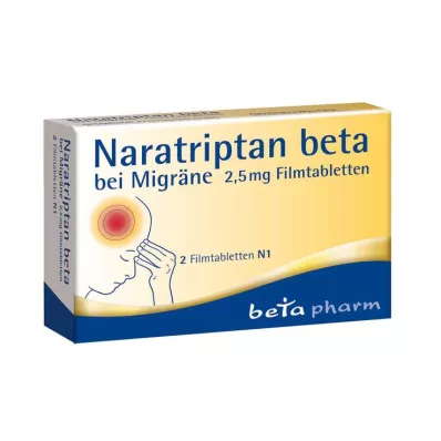 Naratriptan beta για ημικρανίες 2,5 mg επικαλυμμένα με λεπτό υμένιο δισκία, 2 τεμ