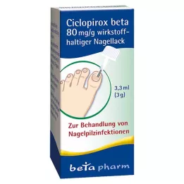 CICLOPIROX beta 80 mg/g βερνίκι νυχιών που περιέχει δραστικό συστατικό, 3,3 ml