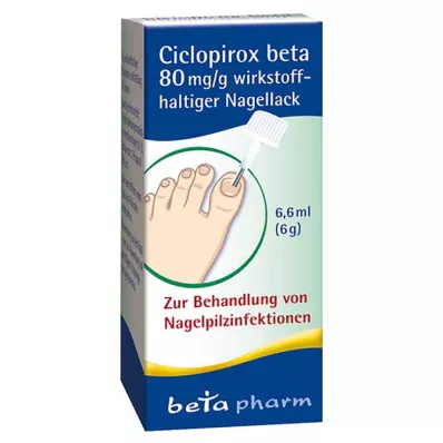 Ciclopirox beta 80 mg/g ενεργό βερνίκι νυχιών, 6,6 ml