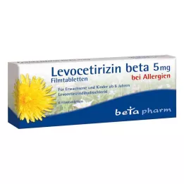 LEVOCETIRIZIN beta 5 mg επικαλυμμένα με λεπτό υμένιο δισκία, 6 τεμάχια