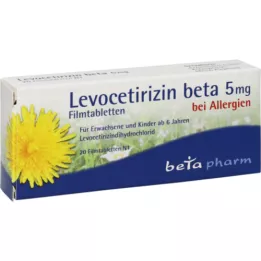 LEVOCETIRIZIN Beta 5 mg επικαλυμμένα με λεπτό υμένιο δισκία, 20 τεμάχια
