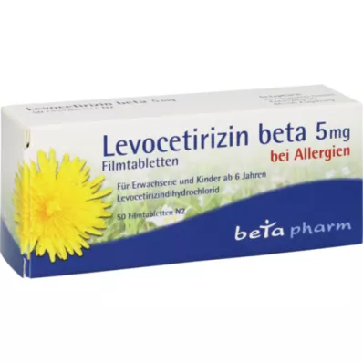 LEVOCETIRIZIN beta 5 mg επικαλυμμένα με λεπτό υμένιο δισκία, 50 τεμάχια