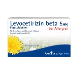 LEVOCETIRIZIN beta 5 mg επικαλυμμένα με λεπτό υμένιο δισκία, 100 τεμάχια