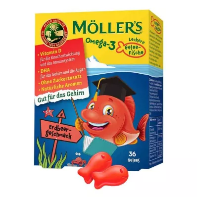 Möllers Ωμέγα-3 Μασώμενα Δισκία με Ζελέ και Φράουλα, 36 δισκία