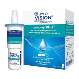 HYLO-VISION SafeDrop Plus οφθαλμικές σταγόνες, 2X10 ml