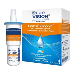 HYLO-VISION οφθαλμικές σταγόνες SafeDrop Lipocur, 2X10 ml