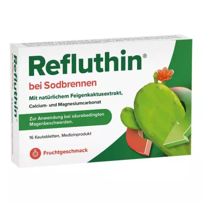 REFLUTHIN για καούρα μασώμενα δισκία φρούτα, 16 τμχ