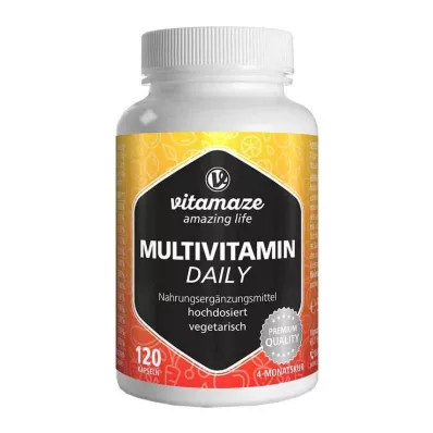 MULTIVITAMIN DAILY χωρίς ιώδιο κάψουλες για χορτοφάγους, 120 τεμάχια