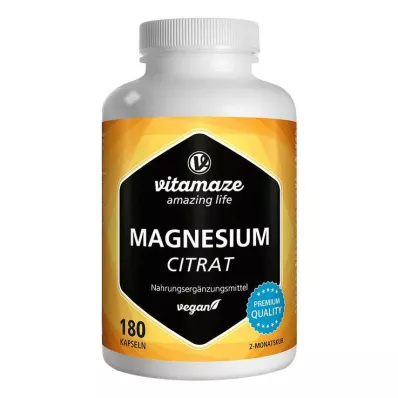 MAGNESIUMCITRAT 360 mg vegan κάψουλες, 180 τεμάχια