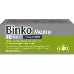 BINKO Memo 40 mg επικαλυμμένα με λεπτό υμένιο δισκία, 30 τεμάχια