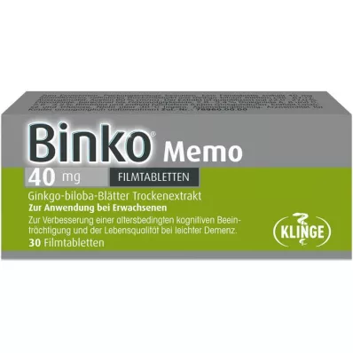 BINKO Memo 40 mg επικαλυμμένα με λεπτό υμένιο δισκία, 30 τεμάχια