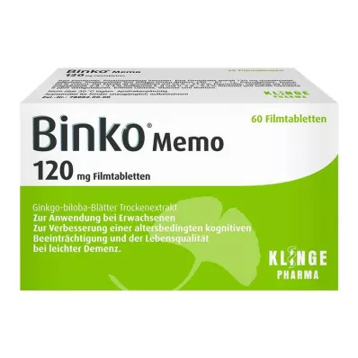 BINKO Memo 120 mg επικαλυμμένα με λεπτό υμένιο δισκία, 60 τεμάχια BINKO Memo 120 mg επικαλυμμένα με λεπτό υμένιο δισκία, 60 τεμάχια