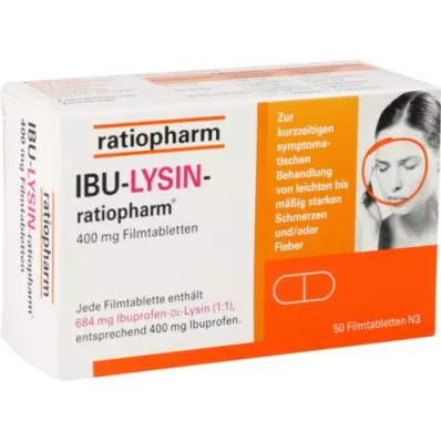 IBU-LYSIN-ratiopharm 400 mg επικαλυμμένα με λεπτό υμένιο δισκία, 50 τεμάχια