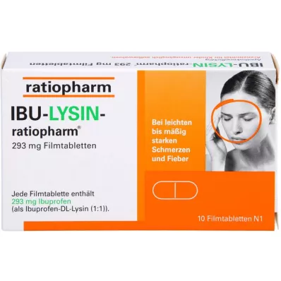 IBU-LYSIN-ratiopharm 293 mg επικαλυμμένα με λεπτό υμένιο δισκία, 10 τεμάχια