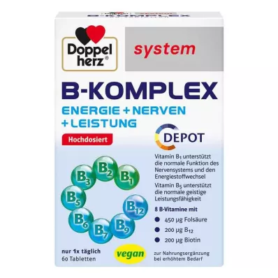 DOPPELHERZ Ταμπλέτες συστήματος B-Complex, 60 τεμάχια