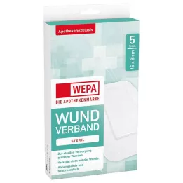 WEPA Επίδεσμος τραύματος 8x15 cm αποστειρωμένος, 5 τεμ