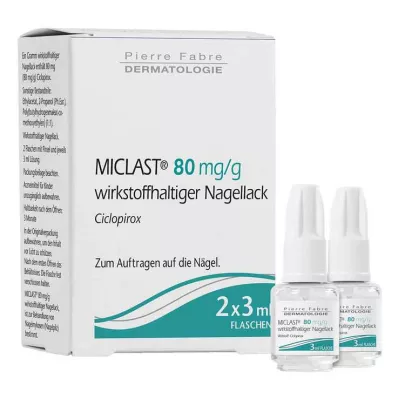 Miclast 80 mg/g ενεργό βερνίκι νυχιών, 2X3 ml