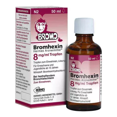 Bromhexine HERMES Medicines® 8 mg/ml σταγόνες, 50 ml