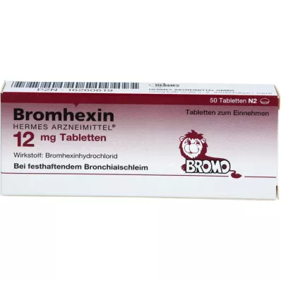 BROMHEXIN Hermes Arzneimittel 12 mg δισκία, 50 τεμάχια